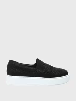 J/Slides Delia Black Embossed Sneaker