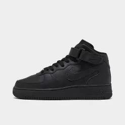 Big Kids' Nike Air Force 1 MId '07 LE Casual Shoes Black/Black - DH2933 001