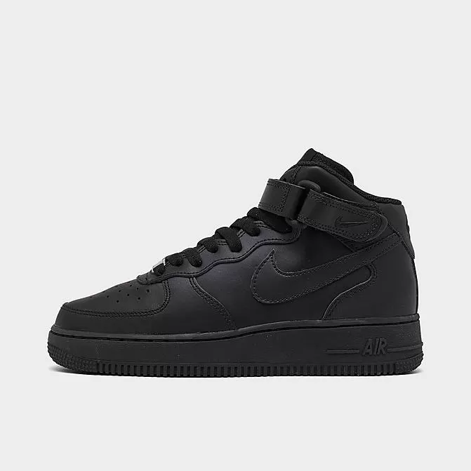 Big Kids' Nike Air Force 1 MId '07 LE Casual Shoes Black/Black - DH2933 001 1 Big Kids' Nike Air Force 1 MId '07 LE Casual Shoes Black/Black - DH2933 001