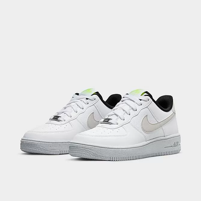 Big Kids' Nike Air Force 1 Crater Next Nature Casual Shoes White/Light Bone/Volt/Black - DH8695 101 2 Big Kids' Nike Air Force 1 Crater Next Nature Casual Shoes White/Light Bone/Volt/Black - DH8695 101 - Image 2