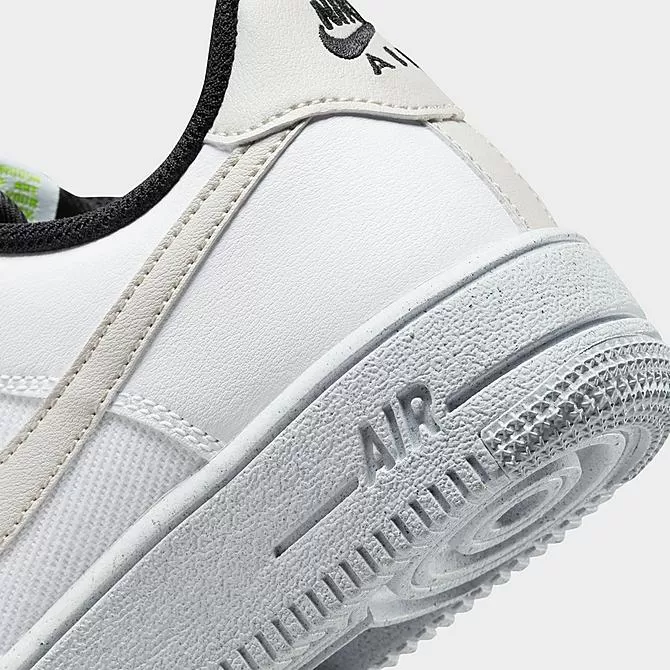 Big Kids' Nike Air Force 1 Crater Next Nature Casual Shoes White/Light Bone/Volt/Black - DH8695 101 3 Big Kids' Nike Air Force 1 Crater Next Nature Casual Shoes White/Light Bone/Volt/Black - DH8695 101 - Image 3