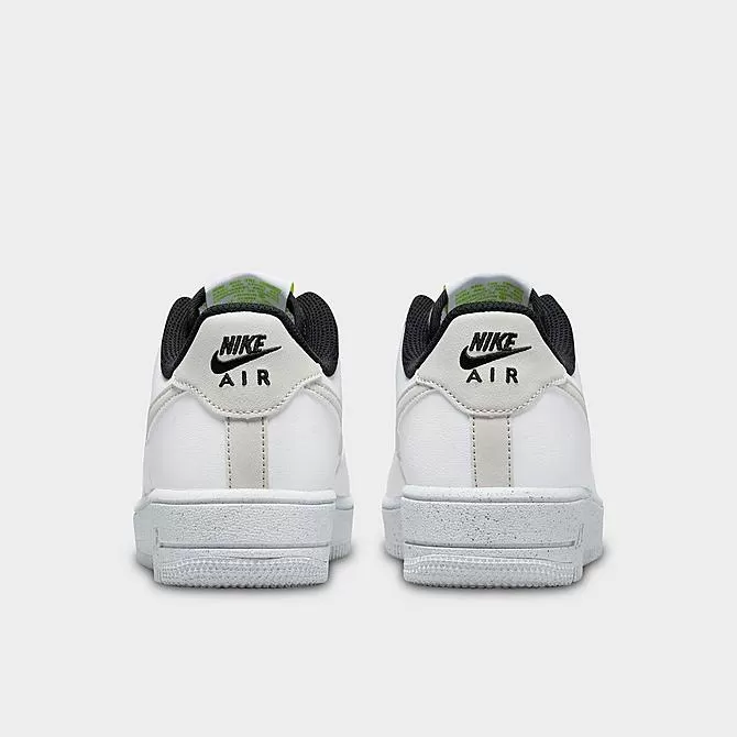 Big Kids' Nike Air Force 1 Crater Next Nature Casual Shoes White/Light Bone/Volt/Black - DH8695 101 4 Big Kids' Nike Air Force 1 Crater Next Nature Casual Shoes White/Light Bone/Volt/Black - DH8695 101 - Image 4