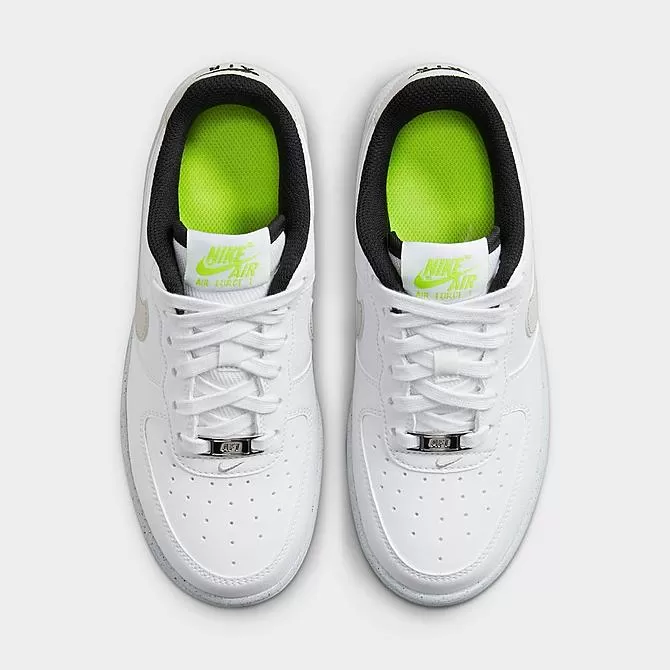 Big Kids' Nike Air Force 1 Crater Next Nature Casual Shoes White/Light Bone/Volt/Black - DH8695 101 5 Big Kids' Nike Air Force 1 Crater Next Nature Casual Shoes White/Light Bone/Volt/Black - DH8695 101 - Image 5