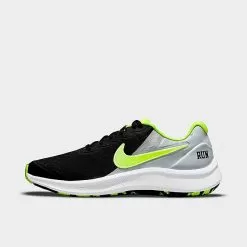 Boys' Big Kids' Nike Star Runner 3 SE Running Shoes Black/Light Smoke Grey/White/Volt - DJ1512 001