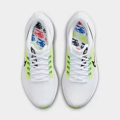 Big Kids' Nike Zoom Air Pegasus 39 Running Shoes White/Black/Volt/Racer Blue - DM4015 100 -Fashion Clothing Shop DM4015 100 P5