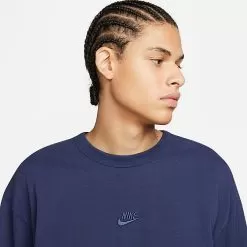 Men's Nike Sportswear Premium Essentials Long-Sleeve T-Shirt Midnight Navy - DO7390 410 -Fashion Clothing Shop DO7390 410 M4