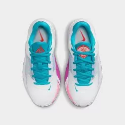 Big Kids' Nike Freak 4 Basketball Shoes White/Fuchsia Dream/Football Grey/Blue Lightning - DQ0553 102 -Fashion Clothing Shop DQ0553 102 P5