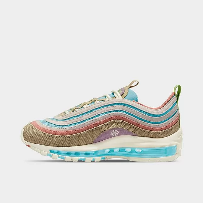 Big Kids' Nike Air Max 97 SE Casual Shoes Copa/Sail/Wheat Grass/Madder Root - DQ4126 400 1 Big Kids' Nike Air Max 97 SE Casual Shoes Copa/Sail/Wheat Grass/Madder Root - DQ4126 400