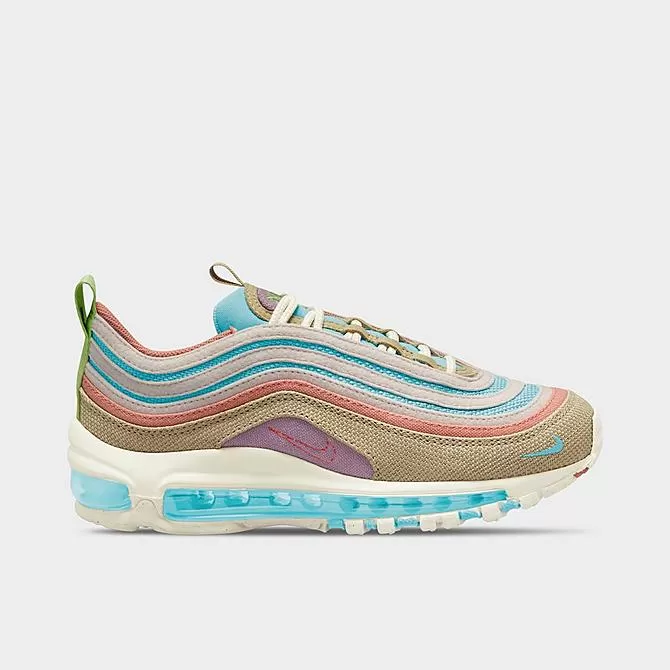 Big Kids' Nike Air Max 97 SE Casual Shoes Copa/Sail/Wheat Grass/Madder Root - DQ4126 400 2 Big Kids' Nike Air Max 97 SE Casual Shoes Copa/Sail/Wheat Grass/Madder Root - DQ4126 400 - Image 2