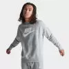 Nike Sportswear Club Fleece Futura Logo Crewneck Sweatshirt Dark Grey Heather - DQ4912 063
