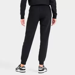 Women's Nike Sportswear Club Fleece Mid-Rise Jogger Pants Black/White - DQ5191 010 9 Women's Nike Sportswear Club Fleece Mid-Rise Jogger Pants Black/White - DQ5191 010 -Fashion Clothing Shop DQ5191 010 M4