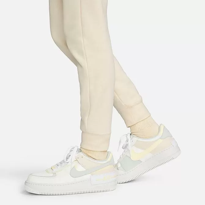 Women's Nike Sportswear Club Fleece Mid-Rise Jogger Pants Coconut Milk/Black - DQ5191 113 5 Women's Nike Sportswear Club Fleece Mid-Rise Jogger Pants Coconut Milk/Black - DQ5191 113 - Image 5