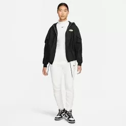 Women's Nike Sportswear Phoenix Fleece High-Waisted Jogger Sweatpants Sail/Black - DQ5688 133 -Fashion Clothing Shop DQ5688 133 M3