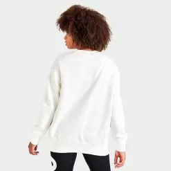 Women's Nike Sportswear Phoenix Fleece Oversized Crewneck Sweatshirt Sail/Black - DQ5733 133 -Fashion Clothing Shop DQ5733 133 M4