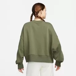 Women's Nike Sportswear Phoenix Fleece Oversized Crewneck Sweatshirt Medium Olive/Sail - DQ5761 222 -Fashion Clothing Shop DQ5761 222 M4