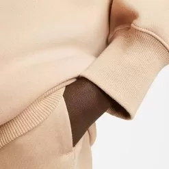 Women's Nike Sportswear Phoenix Fleece Over-Oversized Mock Neck Cropped Sleeve Sweatshirt Hemp/Sail - DQ5765 200 -Fashion Clothing Shop DQ5765 200 M5