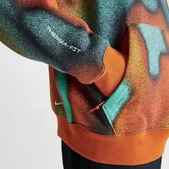 Men's Nike ACG Therma-FIT Tuff Fleece Graphic Pullover Hoodie Team Orange/Off Noir/Mint Foam - DQ5789 891 -Fashion Clothing Shop DQ5789 891 M6
