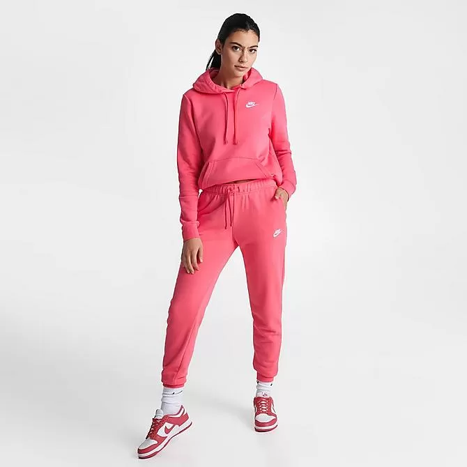 Women's Nike Sportswear Club Fleece Pullover Hoodie Sea Coral - DQ5793 894 2 Women's Nike Sportswear Club Fleece Pullover Hoodie Sea Coral - DQ5793 894 - Image 2