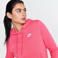 Women's Nike Sportswear Club Fleece Pullover Hoodie Sea Coral - DQ5793 894 10 Women's Nike Sportswear Club Fleece Pullover Hoodie Sea Coral - DQ5793 894 -Fashion Clothing Shop DQ5793 894 M5