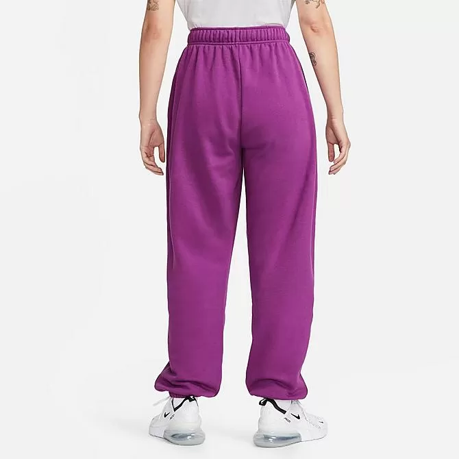 Women's Nike Sportswear Club Fleece Mid-Rise Oversized Sweatpants Viotech/White - DQ5800 503 3 Women's Nike Sportswear Club Fleece Mid-Rise Oversized Sweatpants Viotech/White - DQ5800 503 - Image 3