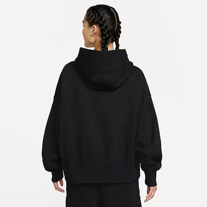 Women's Nike Sportswear Phoenix Fleece Oversized Pullover Hoodie Black/Sail - DQ5858 010 2 Women's Nike Sportswear Phoenix Fleece Oversized Pullover Hoodie Black/Sail - DQ5858 010 - Image 2