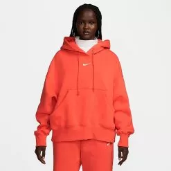 Women's Nike Sportswear Phoenix Fleece Oversized Pullover Hoodie Picante Red/Sail - DQ5858 633