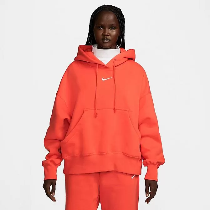 Women's Nike Sportswear Phoenix Fleece Oversized Pullover Hoodie Picante Red/Sail - DQ5858 633 1 Women's Nike Sportswear Phoenix Fleece Oversized Pullover Hoodie Picante Red/Sail - DQ5858 633