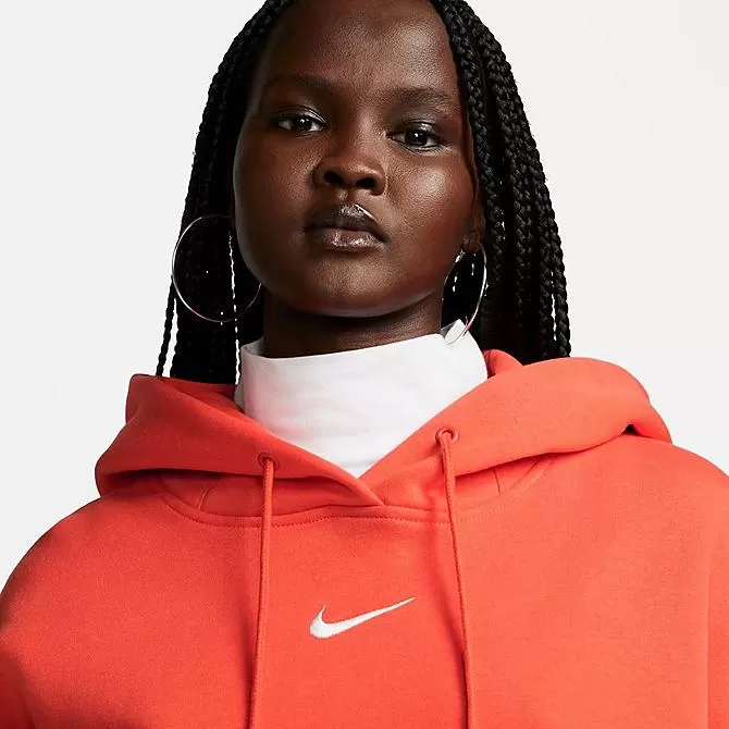 Women's Nike Sportswear Phoenix Fleece Oversized Pullover Hoodie Picante Red/Sail - DQ5858 633 4 Women's Nike Sportswear Phoenix Fleece Oversized Pullover Hoodie Picante Red/Sail - DQ5858 633 - Image 4