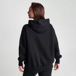 Women's Nike Sportswear Phoenix Fleece Oversized Pullover Hoodie Black/Sail - DQ5860 010 -Fashion Clothing Shop DQ5860 010 M4