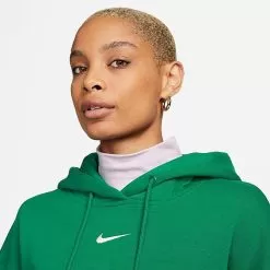 Women's Nike Sportswear Phoenix Fleece Oversized Pullover Hoodie Malachite/Sail - DQ5860 365 -Fashion Clothing Shop DQ5860 365 M4