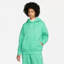Women's Nike Sportswear Phoenix Fleece Oversized Pullover Hoodie Light Menta/Sail - DQ5860 369