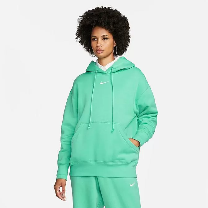 Women's Nike Sportswear Phoenix Fleece Oversized Pullover Hoodie Light Menta/Sail - DQ5860 369 1 Women's Nike Sportswear Phoenix Fleece Oversized Pullover Hoodie Light Menta/Sail - DQ5860 369