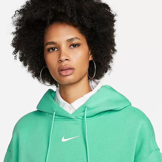 Women's Nike Sportswear Phoenix Fleece Oversized Pullover Hoodie Light Menta/Sail - DQ5860 369 4 Women's Nike Sportswear Phoenix Fleece Oversized Pullover Hoodie Light Menta/Sail - DQ5860 369 - Image 4