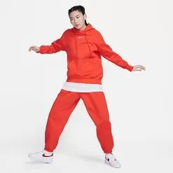 Women's Nike Sportswear Phoenix Fleece Oversized Pullover Hoodie Picante Red/Sail - DQ5860 633 -Fashion Clothing Shop DQ5860 633 M3