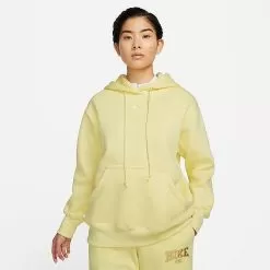 Women's Nike Sportswear Phoenix Fleece Oversized Pullover Hoodie Lemon Chiffon/Sail - DQ5860 706
