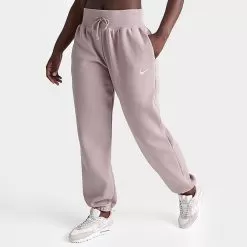 Women's Nike Sportswear Phoenix Fleece Oversized High-Waist Jogger Pants Diffused Taupe/Sail - DQ5887 272