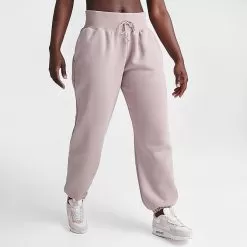 Women's Nike Sportswear Phoenix Fleece Oversized High-Waist Jogger Pants Diffused Taupe/Sail - DQ5887 272 -Fashion Clothing Shop DQ5887 272 M3