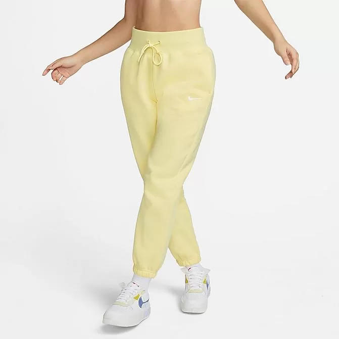 Women's Nike Sportswear Phoenix Fleece Oversized High-Waist Jogger Pants Lemon Chiffon/Sail - DQ5887 706 1 Women's Nike Sportswear Phoenix Fleece Oversized High-Waist Jogger Pants Lemon Chiffon/Sail - DQ5887 706