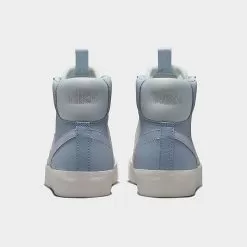Big Kids' Nike Blazer Mid '77 SE Dance Casual Shoes Blue Whisper/Sail/Black/Football Grey - DQ6084 401 -Fashion Clothing Shop DQ6084 401 P4