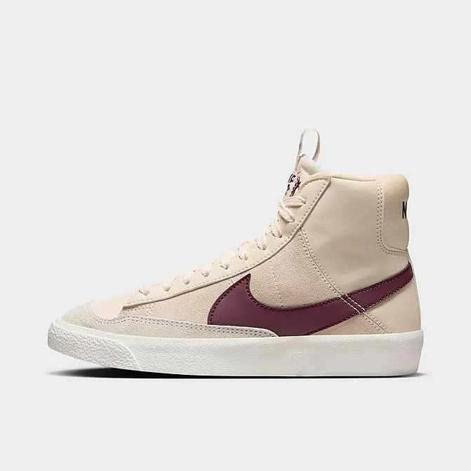 Big Kids' Nike Blazer Mid '77 SE Dance Casual Shoes Guava Ice/Sail/Night Maroon - DQ6084 800 1 Big Kids' Nike Blazer Mid '77 SE Dance Casual Shoes Guava Ice/Sail/Night Maroon - DQ6084 800