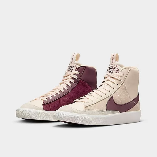 Big Kids' Nike Blazer Mid '77 SE Dance Casual Shoes Guava Ice/Sail/Night Maroon - DQ6084 800 2 Big Kids' Nike Blazer Mid '77 SE Dance Casual Shoes Guava Ice/Sail/Night Maroon - DQ6084 800 - Image 2