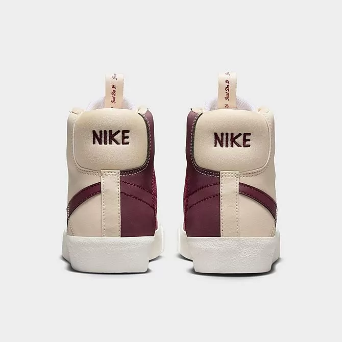 Big Kids' Nike Blazer Mid '77 SE Dance Casual Shoes Guava Ice/Sail/Night Maroon - DQ6084 800 4 Big Kids' Nike Blazer Mid '77 SE Dance Casual Shoes Guava Ice/Sail/Night Maroon - DQ6084 800 - Image 4