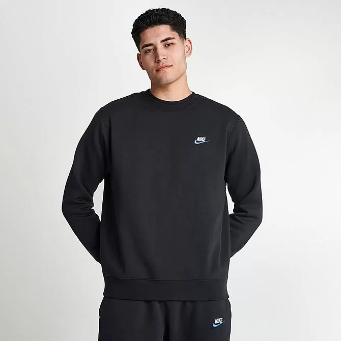 Nike Sportswear Club Fleece Crewneck Sweatshirt Black - DQ8383 010 3 Nike Sportswear Club Fleece Crewneck Sweatshirt Black - DQ8383 010 - Image 3