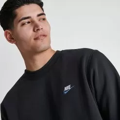 Nike Sportswear Club Fleece Crewneck Sweatshirt Black - DQ8383 010 10 Nike Sportswear Club Fleece Crewneck Sweatshirt Black - DQ8383 010 -Fashion Clothing Shop DQ8383 010 M5