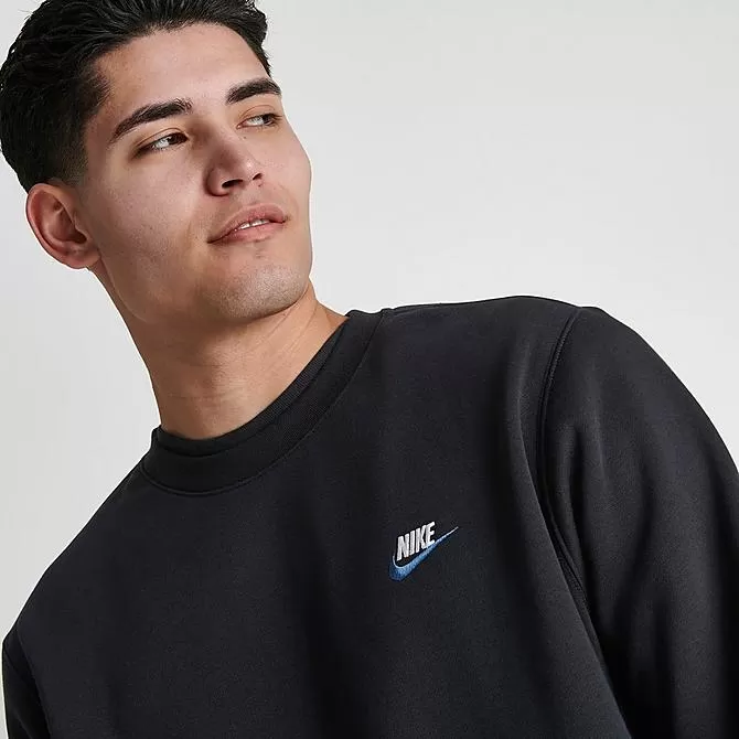 Nike Sportswear Club Fleece Crewneck Sweatshirt Black - DQ8383 010 5 Nike Sportswear Club Fleece Crewneck Sweatshirt Black - DQ8383 010 - Image 5