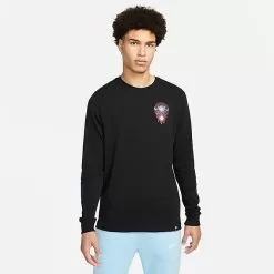 Men's Nike England Soccer Graphic Long-Sleeve T-Shirt Black - DQ8607 010