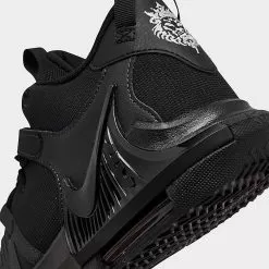 Big Kids' Nike LeBron Witness 7 Basketball Shoes Black/White/Anthracite - DQ8650 004 -Fashion Clothing Shop DQ8650 004 P3