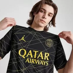 Men's Nike Dri-FIT Paris Saint-Germain 2023-24 Stadium Fourth Soccer Jersey Black/Tour Yellow/Tour Yellow - DR3969 011 -Fashion Clothing Shop DR3969 011 M5