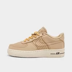 Big Kids' Nike Air Force 1 LV8 3 SE Casual Shoes Sanddrift/Citron Pulse/Hemp/Sail - DV1622 100