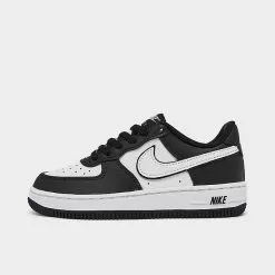 Little Kids' Nike Force 1 LV8 2 Casual Shoes Black/White/Black - DV1623 001